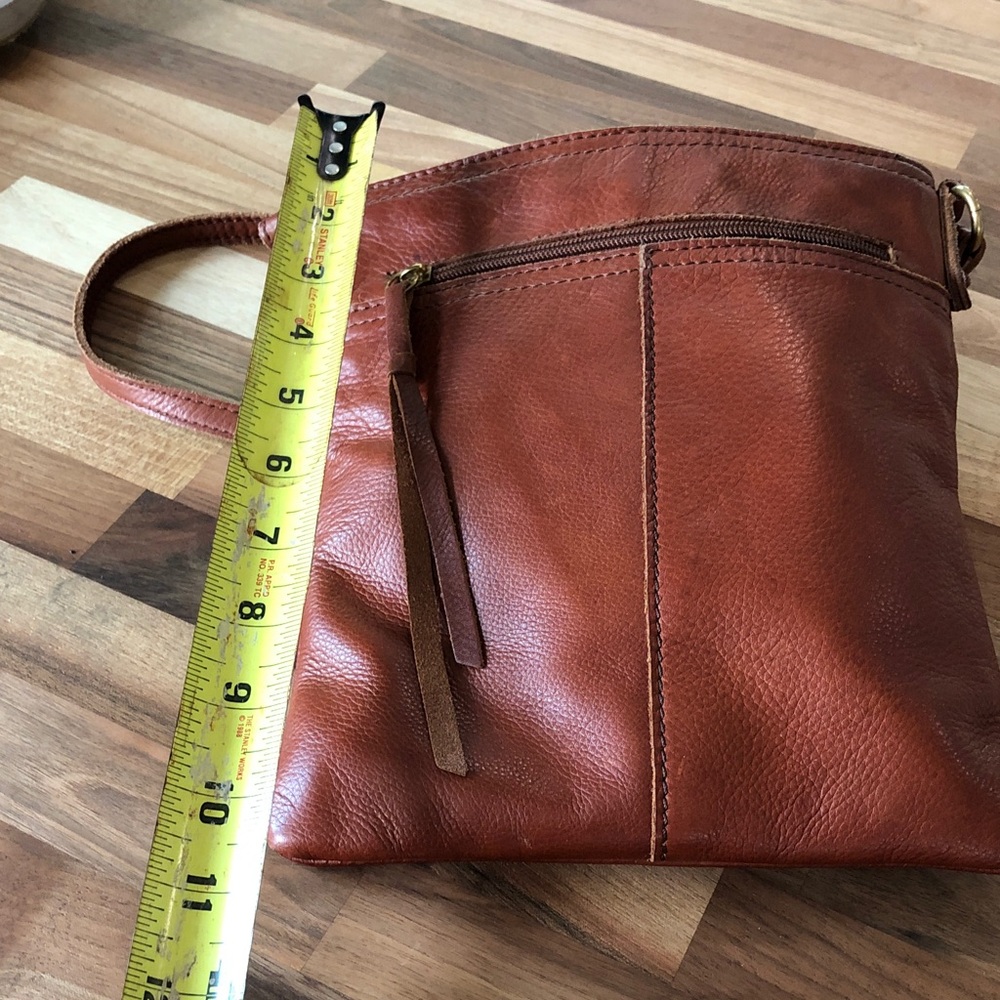 Margot Slim Leather Crossbody Bag in Brown - Picture 7 of 12